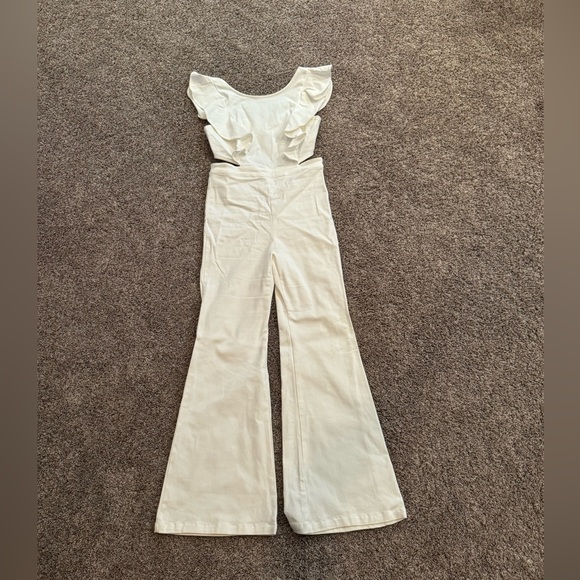VICI, Women’s L, white denim jumpsuit - Picture 4 of 6